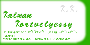 kalman kortvelyessy business card